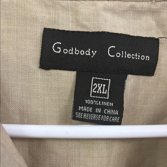 Tan Short Sleeve Button-Up Shirt - Picture 2 of 3